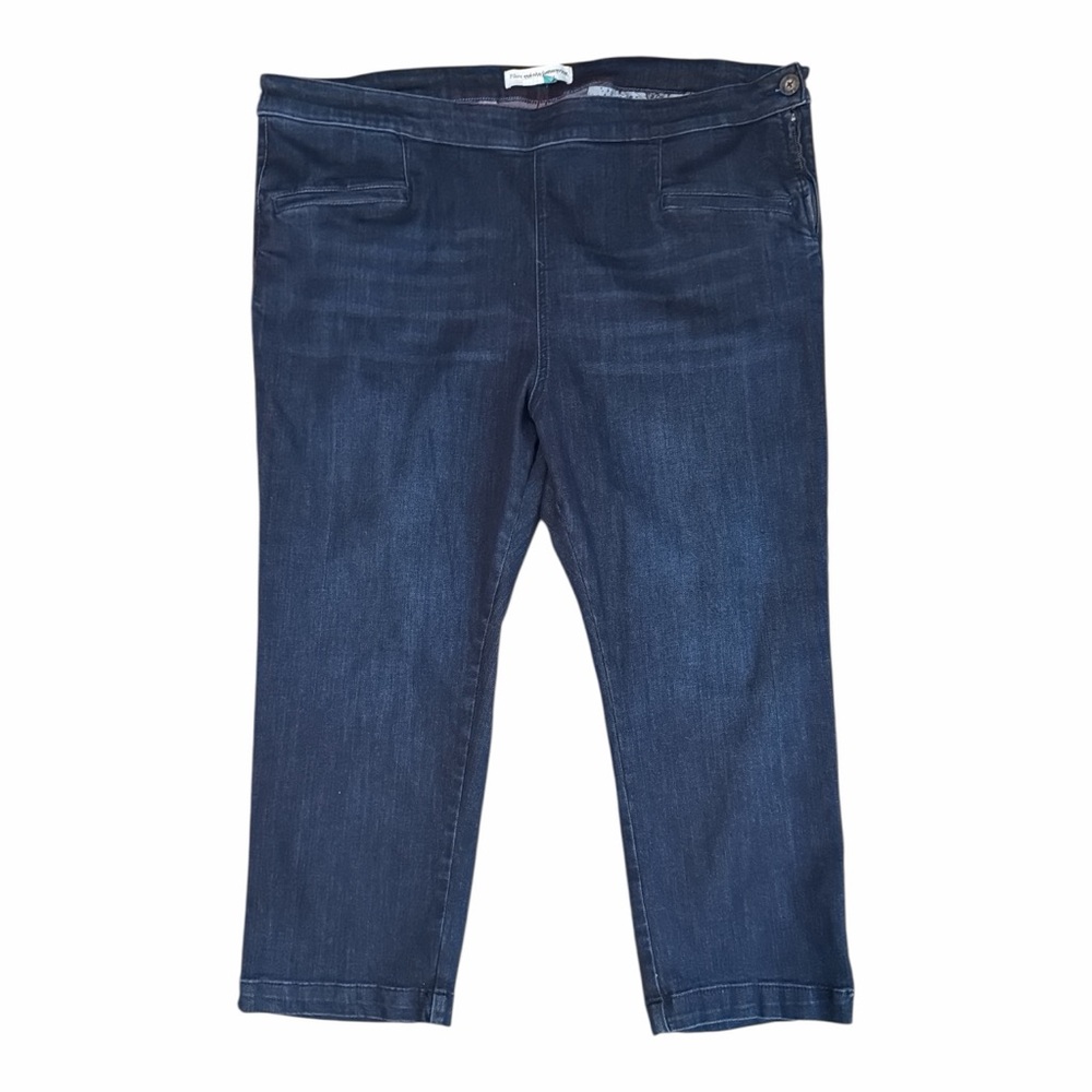 Pilcro Anthropologie Dark Wash Stretch‎ Crop Jeans 24W  XY1